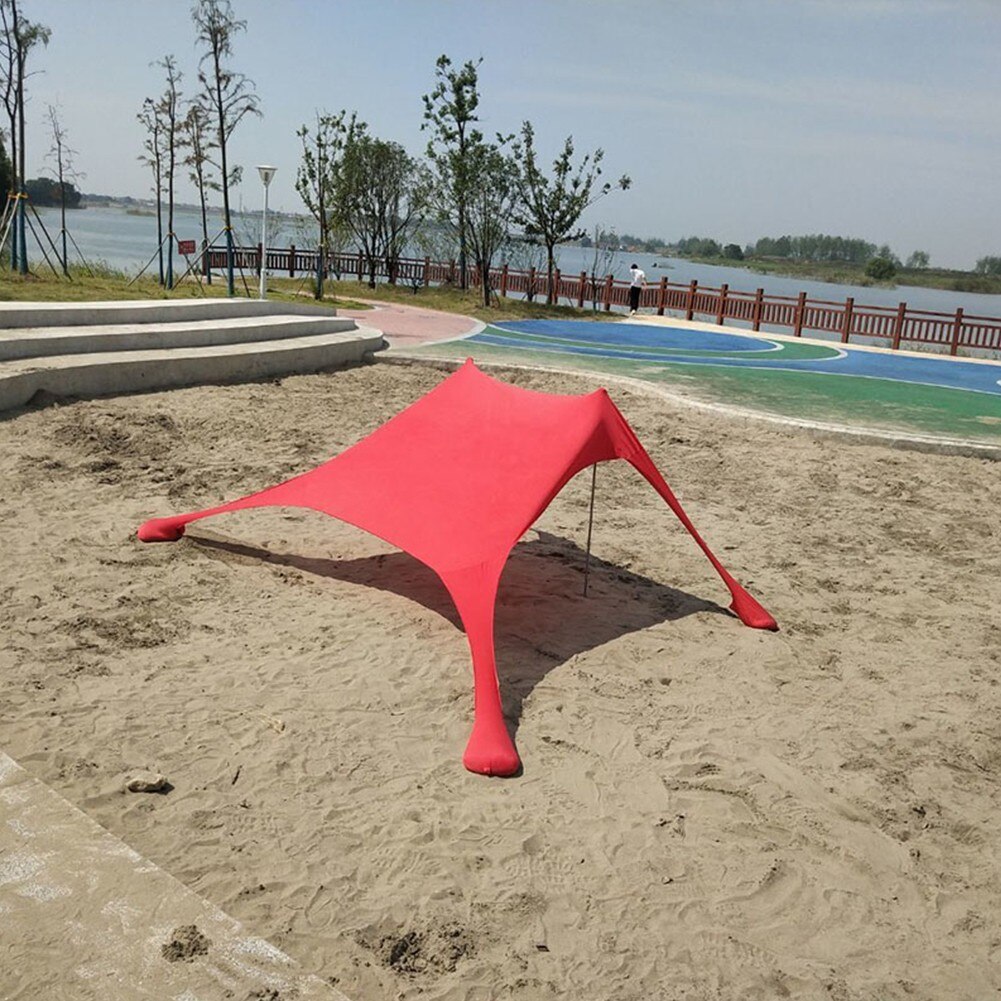 Cheap Goat Tents Family Portable Sunshade Beach Sun Shade Tent Windproof Tent  UV Protection Shelter  For Camping Outdoor Activities   